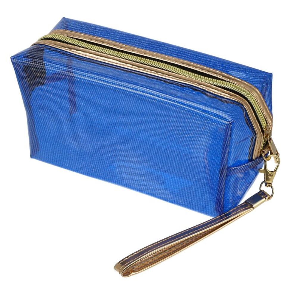 1 Pc Waterproof Travel Makeup Toiletry Bag Blue